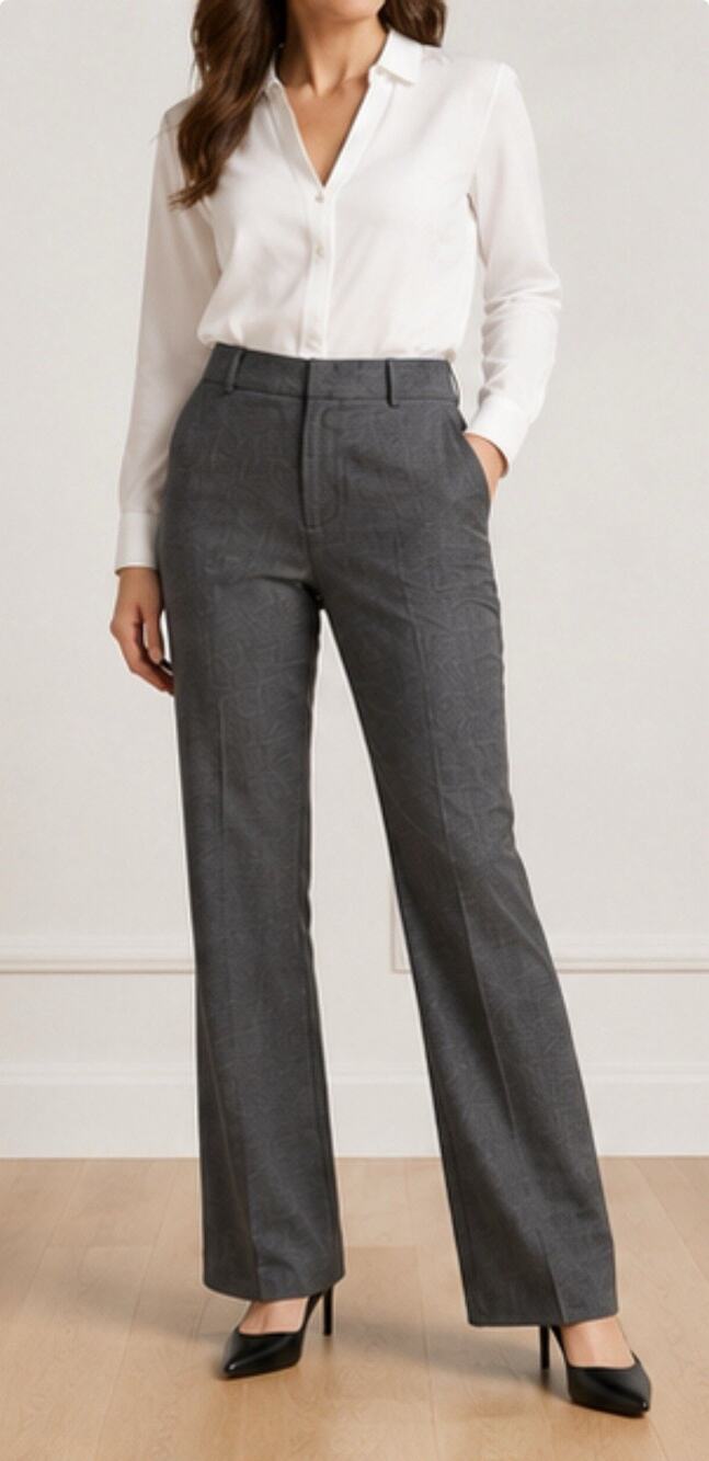 Talbots Petites Dress Pants Gray Straight Leg Women’s Size 4P Career